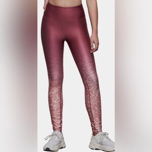 Good American Ombre Wild-Print Leggings, Wild Hibiscus, sz 0 (US XS)